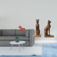 thumbnail image 2 of Figuras Decorativas De Caballo De Dalecarlia Y Gato Egipcio Para Estantería, Entrada, Armario, Mesa, Decoración Del Hogar U Oficina., 2 of 8