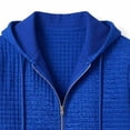 thumbnail image 5 of LYSMORA 2026 Men's Quilted Full Zip Hooded Jacket, Drawstring Rib Cuff Loose Lightweight Sweatshirt Casual Layering Outerwear, 5 of 6