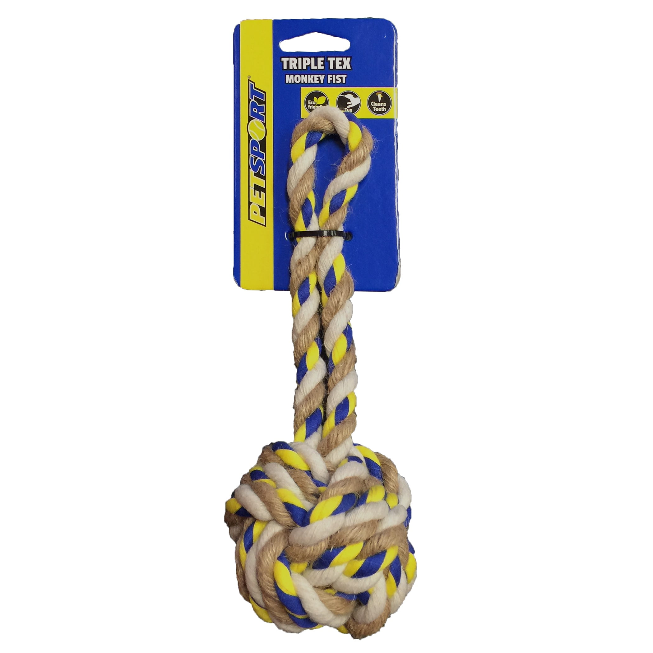 Triple Tex Monkey Fist Dog Toy, Multicolor