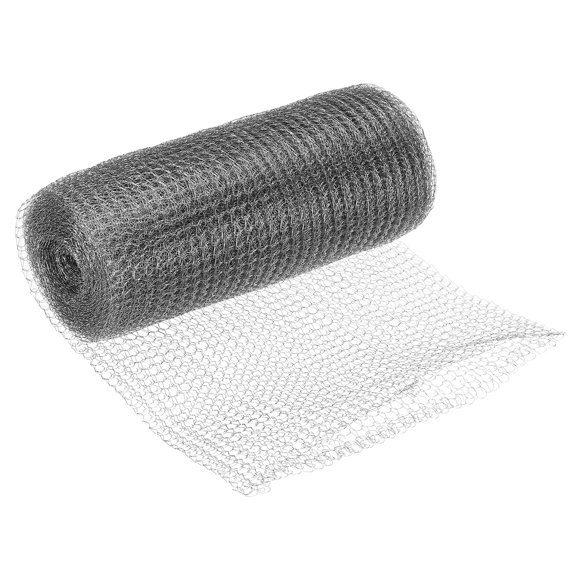 Unique Bargains 6inx20ft Wire Mesh Hole Fill Fabric Stainless Steel Mesh Double Layer Blocker Mesh Screen