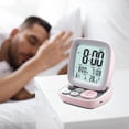thumbnail image 4 of Vintage ordenador pequeño Despertador Digital dormitorios LCD reloj de escritorio 12/24 horas Sunnimix Despertador de cabecera, 4 of 7