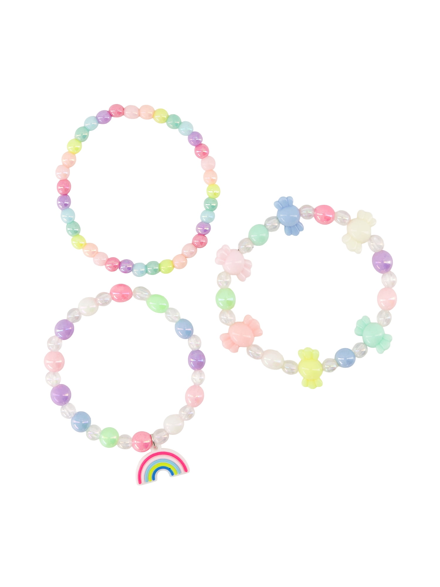 Claire's Best Friends Bracelet Set - Rainbow, 3pcs