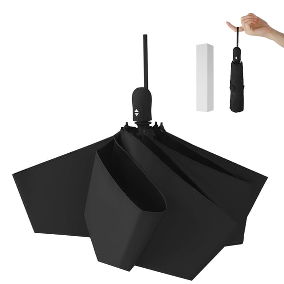Mustarpicking Compact Travel Umbrella, Auto Open and Close, UPF 50 , 7.8 oz,Black