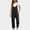 Black, variant on Womens Casual Sleeveless Jumpsuits Spaghetti Strap Loose Romper Long Pants with Pockets