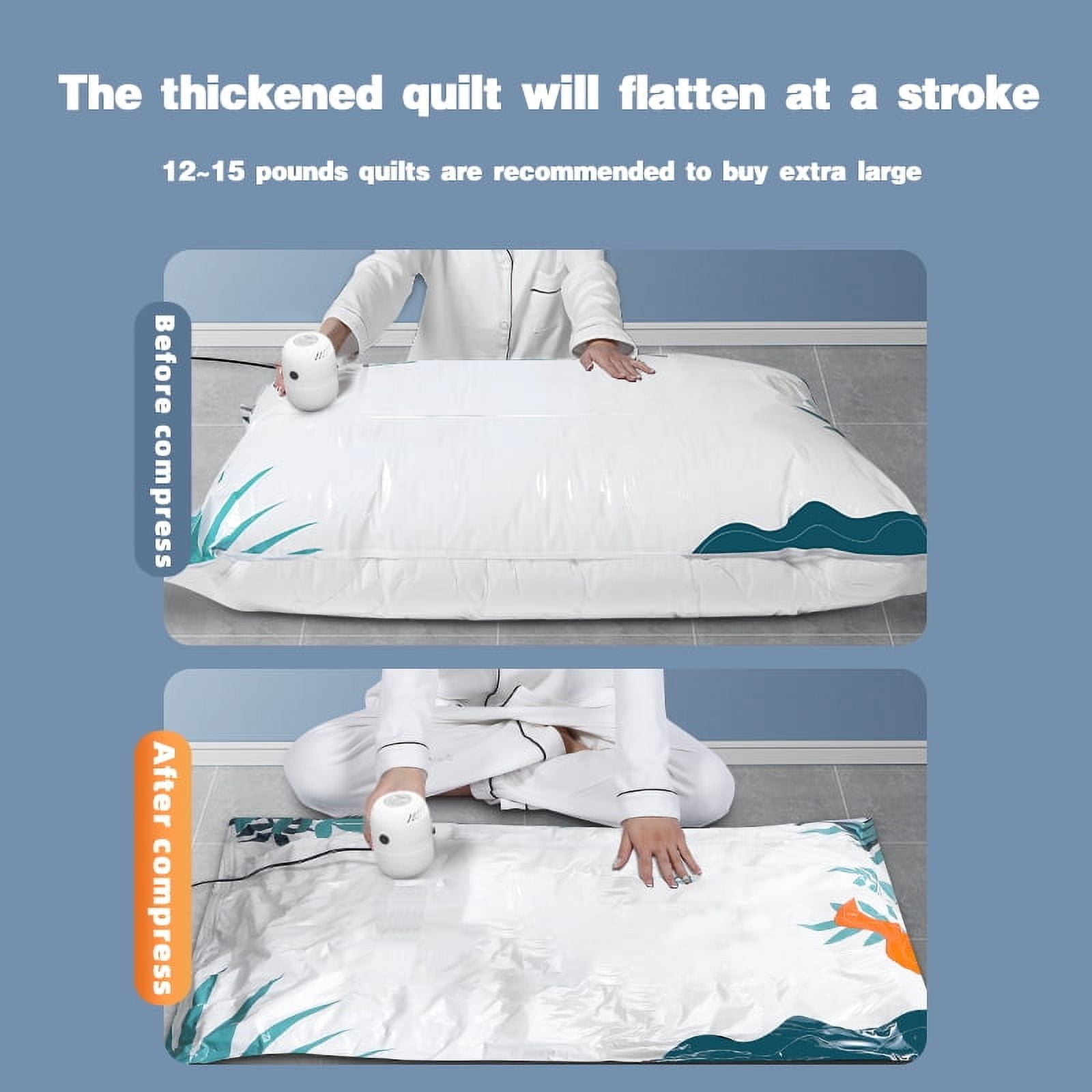 ONAIL 10 COMBO PACK: 4L+4XL+2XXL Vacuum Storage Bags, Airtight Double-Zip Seal, Compression for Comforters and Blankets, Sealer Clothes Storage