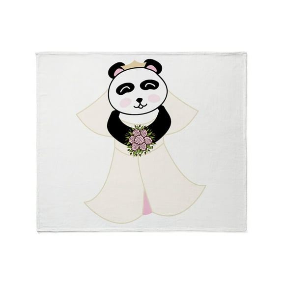 CafePress - Panda Bride Throw Blanket - Soft Fleece Throw Blanket, 50"x60" Stadium Blanket