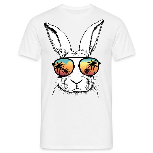 SOMOWI Mens Tshirts Easter Street Hop Printing Short Sleeve Summer Fashion Design White Graphic Fall Tees M