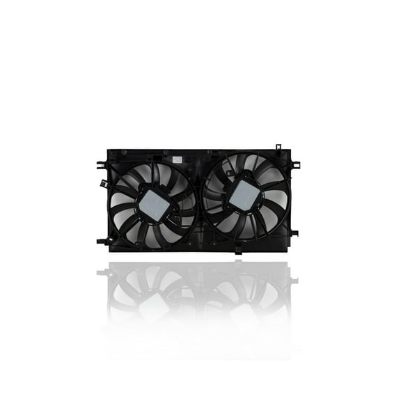 Dual Radiator and Condenser Fan Assembly - Cooling Direct Compatible/Replacement for '17-21 Toyota Prius Prime 4-Cylinder 1.8h - With Brushless Motor - 1671137180