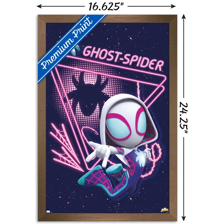 Marvel Spidey And His Amazing Friends - Ghost Spider Wall Poster, 14.725 x  22.375 Framed 