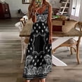 thumbnail image 4 of Black Paisley Bandana Pattern Sleeveless Dress Loose Women's Dress Dresses Luxury Evening Dresses, 4 of 9