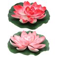 thumbnail image 3 of CIMAXIC Fête 2 Pcs Modèle de Lotus Flottant Hautement Simulé, 11.02"X11.02"X3.94 Pouces, 3 of 4