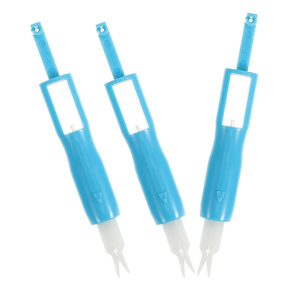 BEADCEST 3-Pack Needle Threader Stitching Tool with Plastic and Metal for Household Sewing Machines