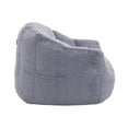 thumbnail image 2 of HSUNNS Bean Bag Chair for Adults, Comfy Bean Bag Sofa with Memory Foam Filled, Armrests Stuffed High-Density Foam, Lazy Sofa Lounge Chair for Living Room, Grey, 2 of 8