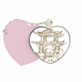thumbnail image 1 of China dibujo paisaje Pais Ciudad Madera Landmark ilustración patron Bolsa de viaje Mirror maquillaje corazón rosa, 1 of 4