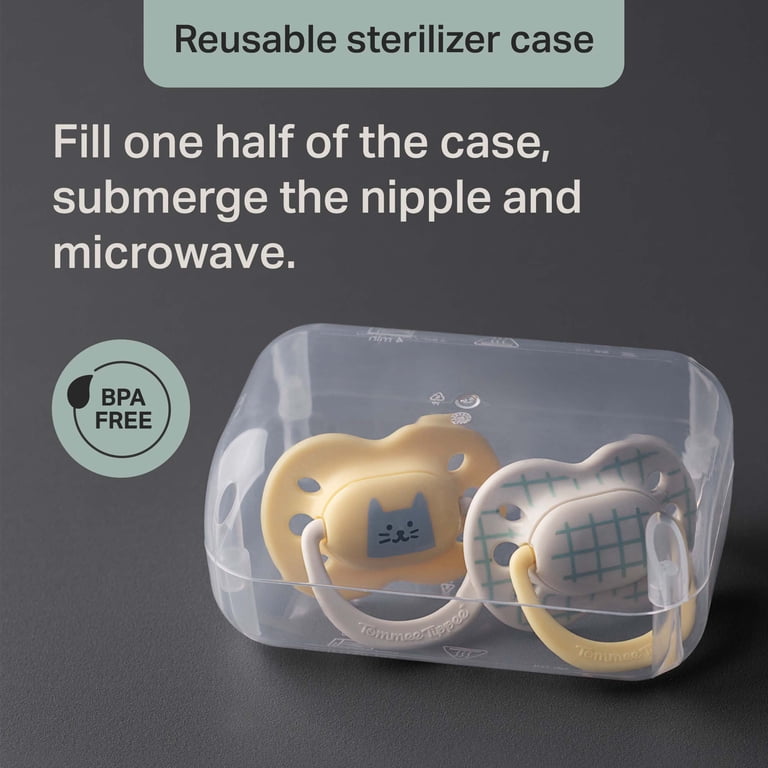 Tommee Tippee Ultimate Fit Pacifier, 0-6 Months, 2 Pack with Case photo 5