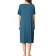 thumbnail image 3 of NOMADIC NOOK Womens 2 Packs Short Sleeve Nightshirt Button Up Midi Nightgown, 3 of 5