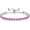 silver pink, variant on 14K Gold Plated Tennis Bracelets Colorful Sparkling Cuban Zirconia Adjustable Ice Out Link Chain Slider Bangle Jewelry Dainty Bracelet for Women