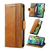 Ancove for Motorola Moto G Stylus 5G 2023 Wallet Case,Business Stitching Pattern PU Leather [RFID Blocking] Credit Card Slots Kickstand Shockproof Magnetic Flip Cover Case ,Lightbrown