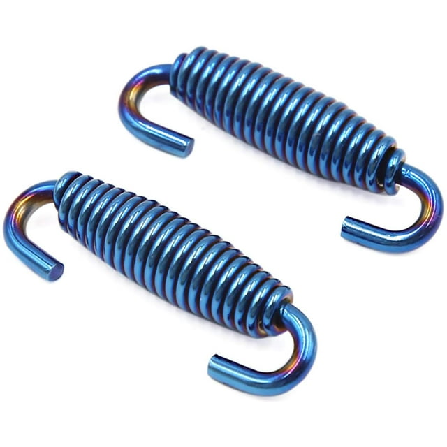 Filtro de silenciador de resorte de escape de silenciador de motocicleta azul 2 uds Zhivalor YQ-2243