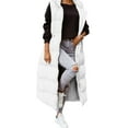 thumbnail image 5 of ZMHEGW Coats For Women Winter Sleeveless Vest Long Hoodie Warm Down With Pockets Quilted Outdoor Zip Up Long Vest Fall Jackets, 5 of 7
