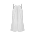 thumbnail image 6 of Qiopertar Women's Strapless Back Pleated Dress Casual Halter Neck Sleeveless Short Cocktail Party Vacation Beach Travel Fashion Trendy Mini Dress, White L, 6 of 7