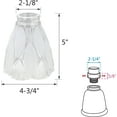 thumbnail image 3 of Aspen Creative 23125-4 Transitional Clear & Sandblasted Ceiling Fan Replacement Glass Shade.2-1/8"Fitter,4-3/4"Diameter x 5"Height.4 Pack, 3 of 6
