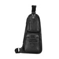 thumbnail image 2 of Mochila multiusos para el pecho, ligera y moderna, ideal para viajes de negocios. Negro, 2 of 9