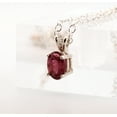 thumbnail image 2 of Natural Oval Red Tourmaline Sterling Silver Necklace NT375, 2 of 9