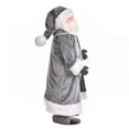 thumbnail image 3 of Vickerman 36" Silver Sleigh Bells Santa Doll with Stand, 3 of 5