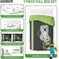thumbnail image 2 of Minecraft Doodle Skate 7 Piece Full Size Comforter Set with Shams - Kids & Teens Gaming Décor, 2 of 5