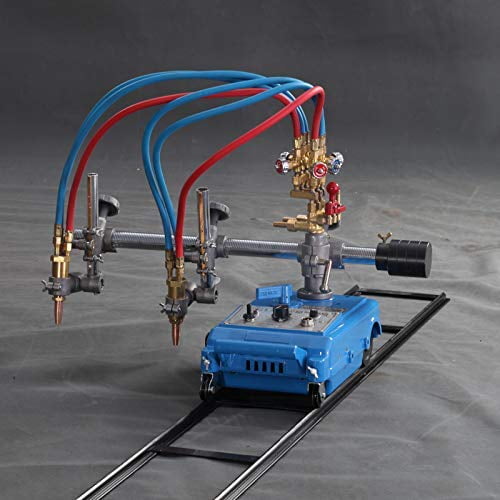 INTBUYING Double Torch Track Burner Portable Handle Gas Cutting Machine