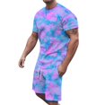 thumbnail image 5 of MKLEKYY Conjunto Deportivo Informal Corto Para Mujer Y Hombre, Ideal Para Vacaciones Y Fitness, Con Mangas Cortas Y Pantalones Cortos, Ideal Para Actividades De Primavera, Verano Y Otoño., 5 of 5