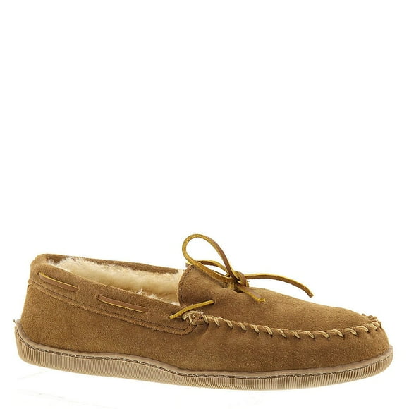 Minnetonka Men's Golden Tan Sheepskin Hardsole Moccasin 8 D(M) US