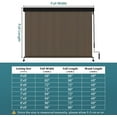 thumbnail image 4 of NAWAY Premium Outdoor Roller Shade, 4FT X 8FT Patio Roll Up Blinds with Valance, Mocha, 4 of 7