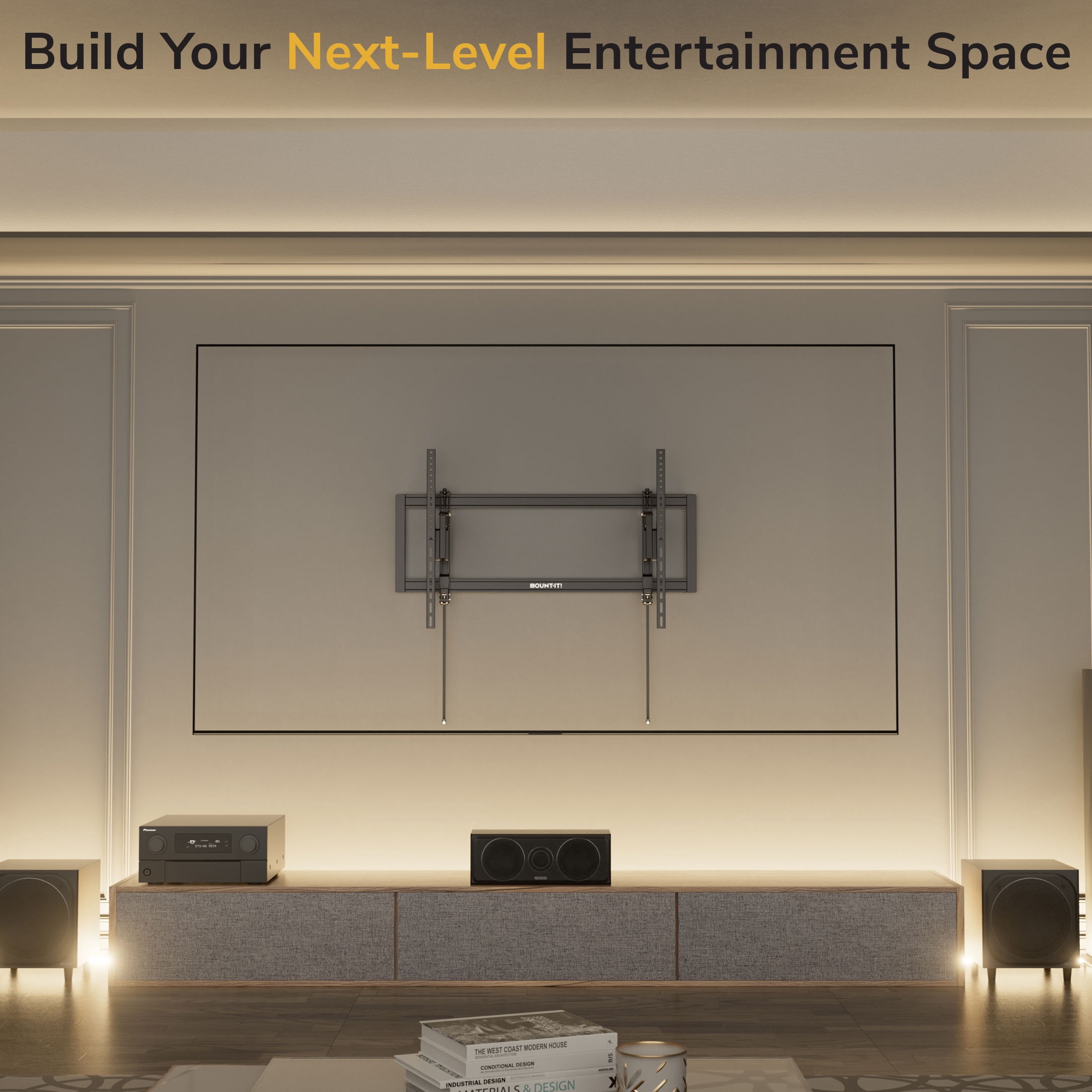 Mount-It! Heavy-Duty Advanced Full Motion Tilt TV Wall Mount for 55" to 105" TVs