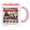 Pink, variant on Firefighter Ceramic Coffee Mug for Men Women, Occupation Appreciation Gift, Fireman Hero Cup with Firefighting Symbols for Father's Day Birthday