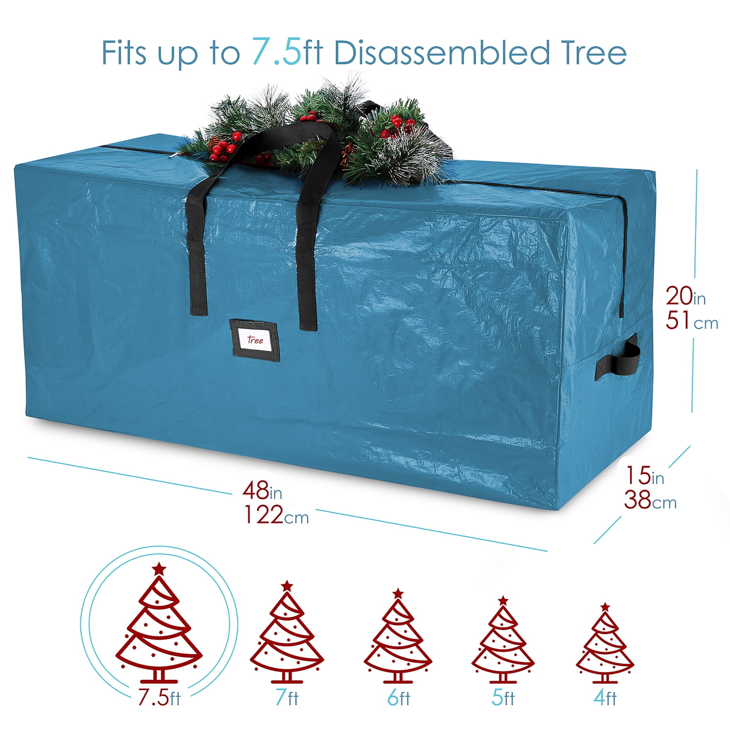 StorageBud Waterproof Polyethylene Plastic Storage Bag, Blue