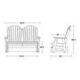 thumbnail image 4 of Wildridge Heritage Double Glider, Black, Outdoor Weather Resistant Poly Patio Furniture, 4 of 4