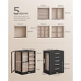 thumbnail image 4 of Caja Joyero Giratorio 360°, Caja de Joyas con 5 Cajones, Ventanas Laterales de Cristal, Idea de Regalo, Negro Tinta, 4 of 5