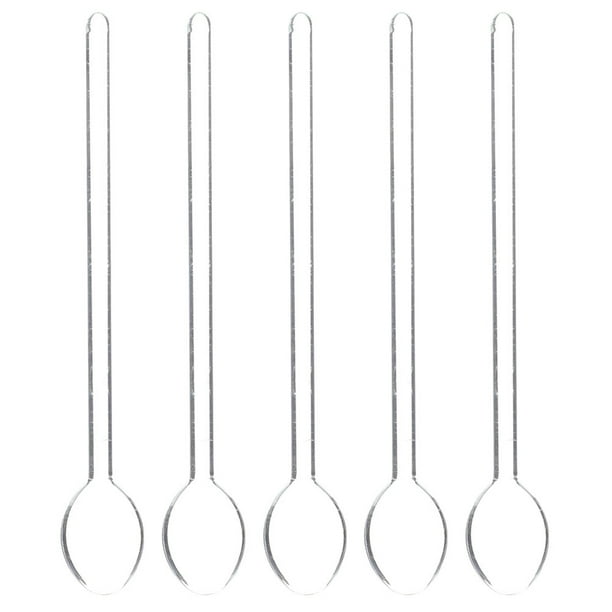 5 cucharas portátiles para mezclar café, resistentes al calor, para postres y utensilios de cocina