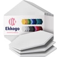 thumbnail image 1 of Paneles acústicos Ekkogo, 12 unidades, insonorizados, 14 x 12,1 x 1 cm, color blanco, 1 of 6
