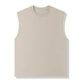 thumbnail image 2 of VBTAPA Men's Big and Tall Tank Tops Soft Cotton Undershirts Sleeveless Casual Workout Shirts Solid Basic Vest Tops Khaki L, 2 of 7
