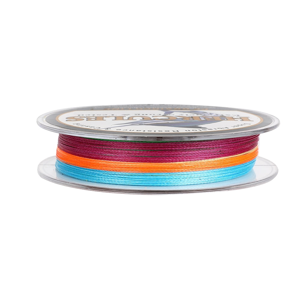 HERCULES Super Strong 1000M 1094 Yards Braided Fishing Line 8 LB Test for Saltwater Freshwater PE Braid Fish Lines 4 Strands - Multicolor, 8LB (3.6KG), 0.10MM