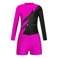 thumbnail image 2 of iiniim Kids Girls Dance Outfits 2 Piece Long Sleeve Ballet Gymnastics Leotards with Shorts Set Athletic Sport Tracksuit Hot Pink 8, 2 of 7