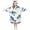 Blue and White Fish, variant on Wearable Blanket with Sleeves and Pocket Oversized Hooded Sweatshirt 3-14 YR Cartoon Horses and Flowers S