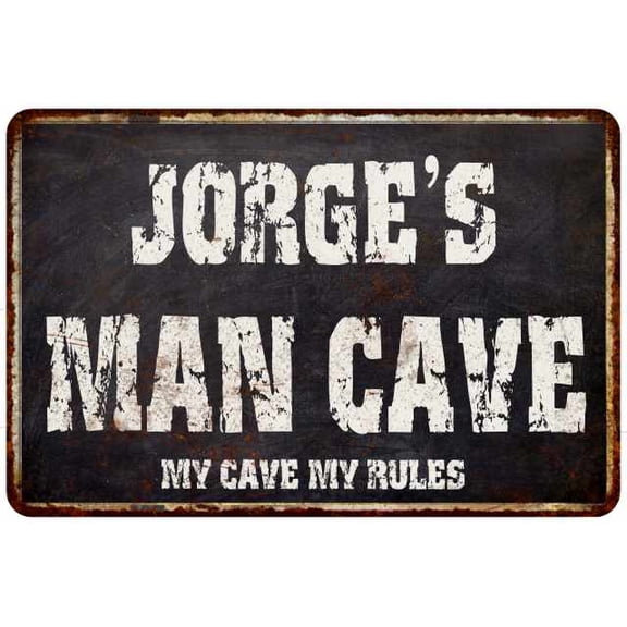JORGE'S Man Cave Black Grunge Sign Home Decor Gift Cave Funny 208120004187