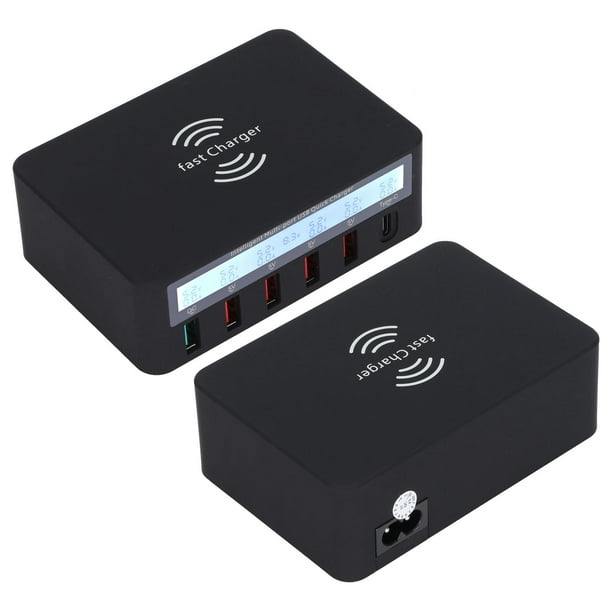 Estación De Carga USB Inteligente Cargador Inteligente Rápido De 6 Puertos Para Múltiples Dispositivos 100-240V