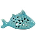 thumbnail image 1 of Urban Trends Collection 13809 Ceramic Fish Figurine, Gloss Turquoise, 1 of 1