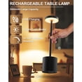 thumbnail image 4 of Lámparas de mesa inalámbricas recargables, lámpara de escritorio LED portátil, luz de mesa inalámbrica con batería de 5000 mAh, iluminación regulable de 3 colores para restaurantes, comedores,, 4 of 8