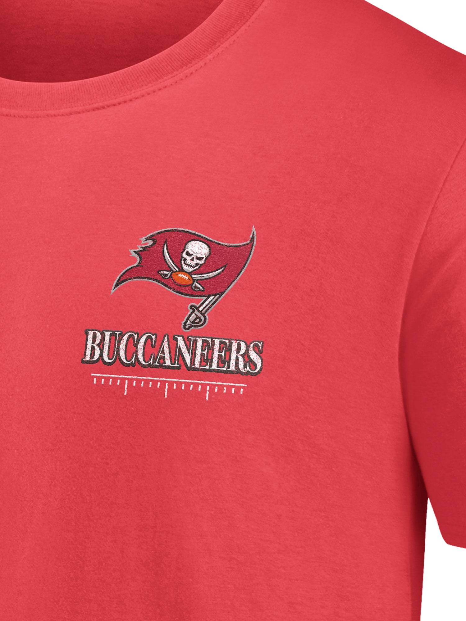 NFL Tampa Bay Buccaneers Men's Cotton Faded Red Short Sleeve T-Shirt
